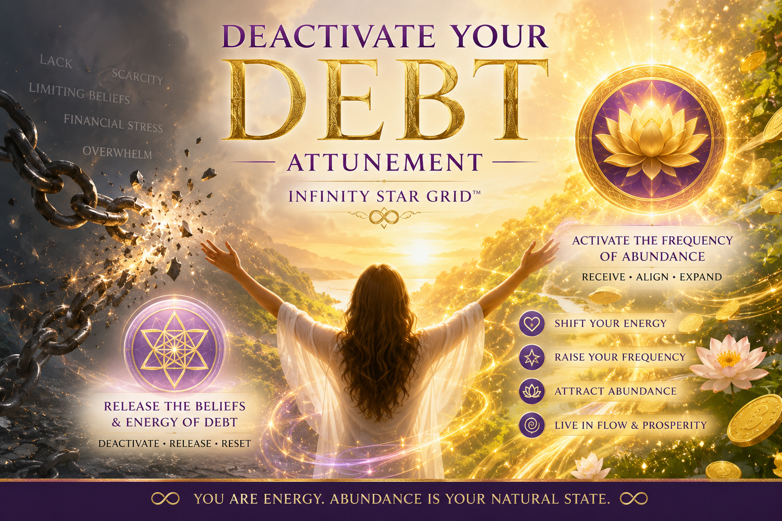 Deactivate Your Debt Attunement Infinity Star Grid