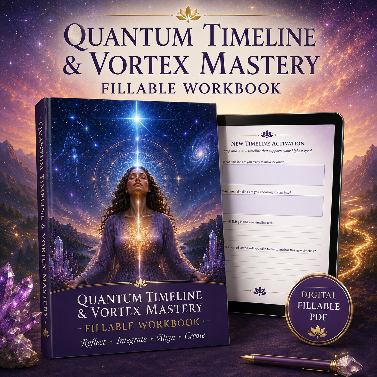 Quantum Timeline and Vortex Mastery Fillable Journal
